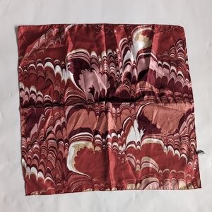 Baar & Beards Burgundy Gold and Pink Marbled Square Scarf